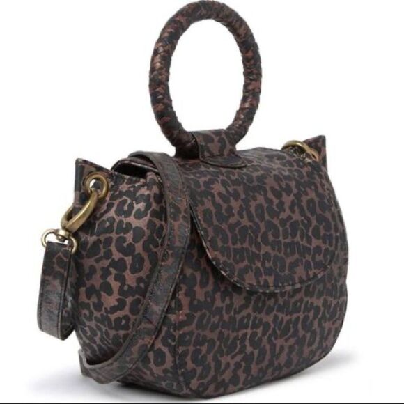 New Frye Maddie Leopard Print O-ring Brown Leather Cross Body Bag - Picture 12 of 12